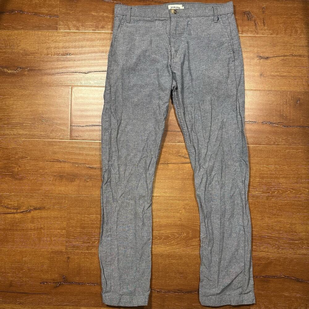 Taylor Stitch Pants Mens 32x32 Gray Tweed Slim Straight Chino Utility Retro City